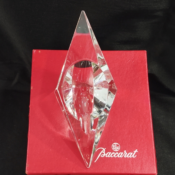 Vintage Mid-Century Modern Designer Baccarat Crystal Diamond Abstract Ashtray - Picture 2 of 6
